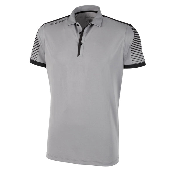 Galvin Green Marcus Polo Shirt V8+ - Sharkskin/Black