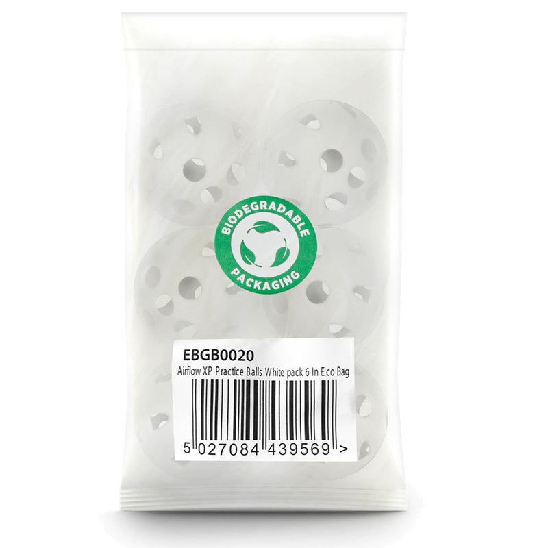 Masters Airflow XP Practice Balls (6 Pack) in Eco Pack - White