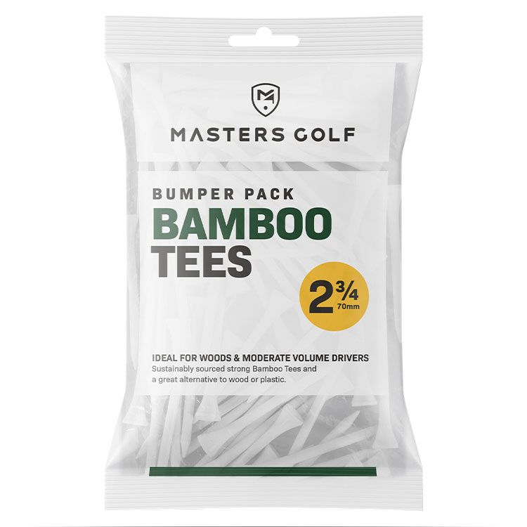 Masters Bamboo 2 3/4" Tees - White Bag 20 Pack