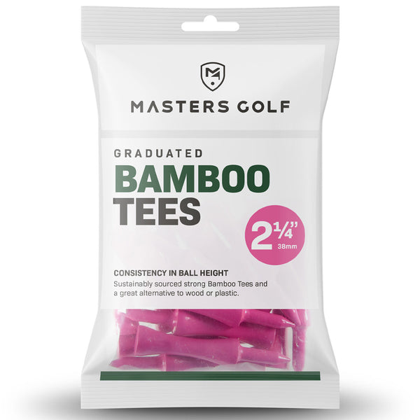 Masters Bamboo Graduated 2 1/4 Inch Pink Tees - Pack of 20