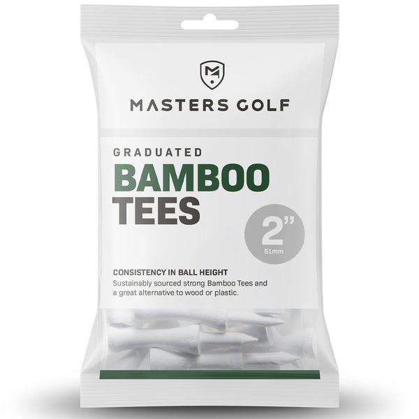 Masters Bamboo Graduated 2 Inch White Tees - Pack of 20