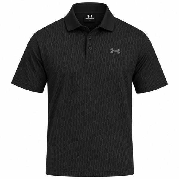 Under Armour Matchplay Printed Polo Shirt - Black/Anthracite/Pitch Gray
