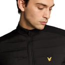 Lyle & Scott Hybrid Quilted Full Zip Golf Jacket - Jet Black