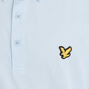 Lyle & Scott Golf Microstripe Polo Shirt - Blue Lagoon/White