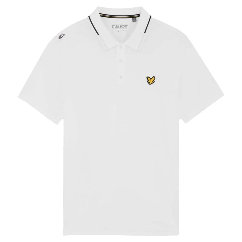 Lyle & Scott Golf 1874 Tipped Tech Polo Shirt - White