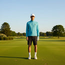 Lyle & Scott Golf Quarter Zip Jumper - Aquamarine Blue