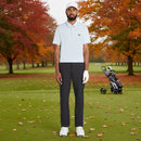 Lyle & Scott Golf Microstripe Polo Shirt - Blue Lagoon/White