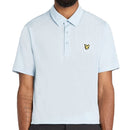 Lyle & Scott Golf Microstripe Polo Shirt - Blue Lagoon/White