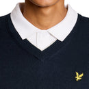 Lyle & Scott Golf V Neck Light Weight Vest - Dark Navy
