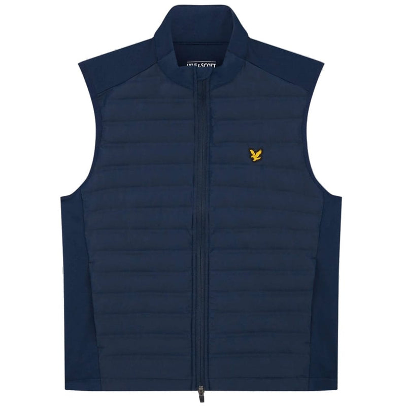 Lyle & Scott Hybrid Quilted Full Zip Golf Gilet - Ryder Blue