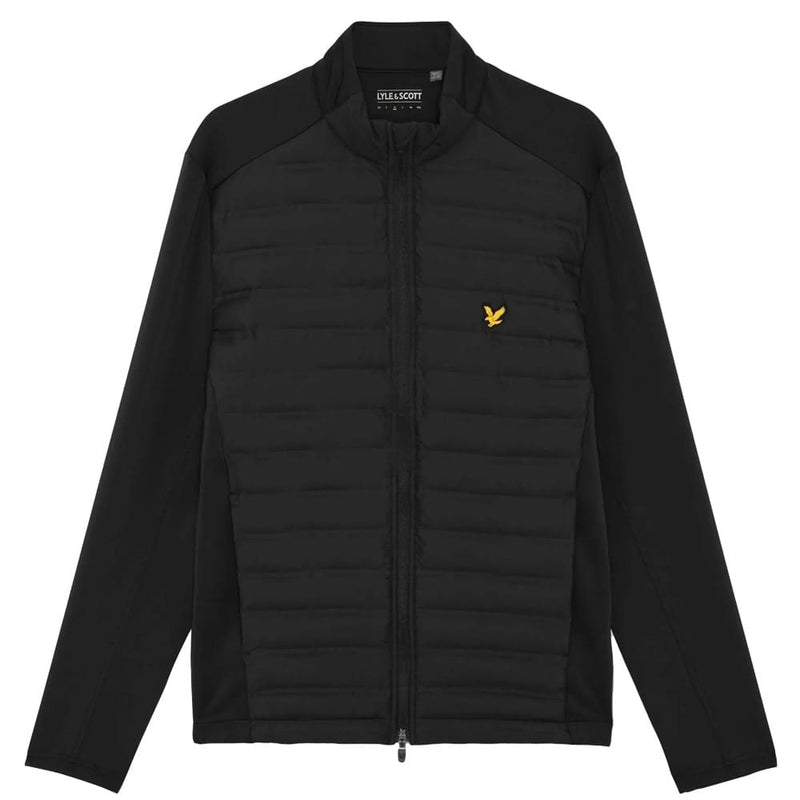 Lyle & Scott Hybrid Quilted Full Zip Golf Jacket - Jet Black