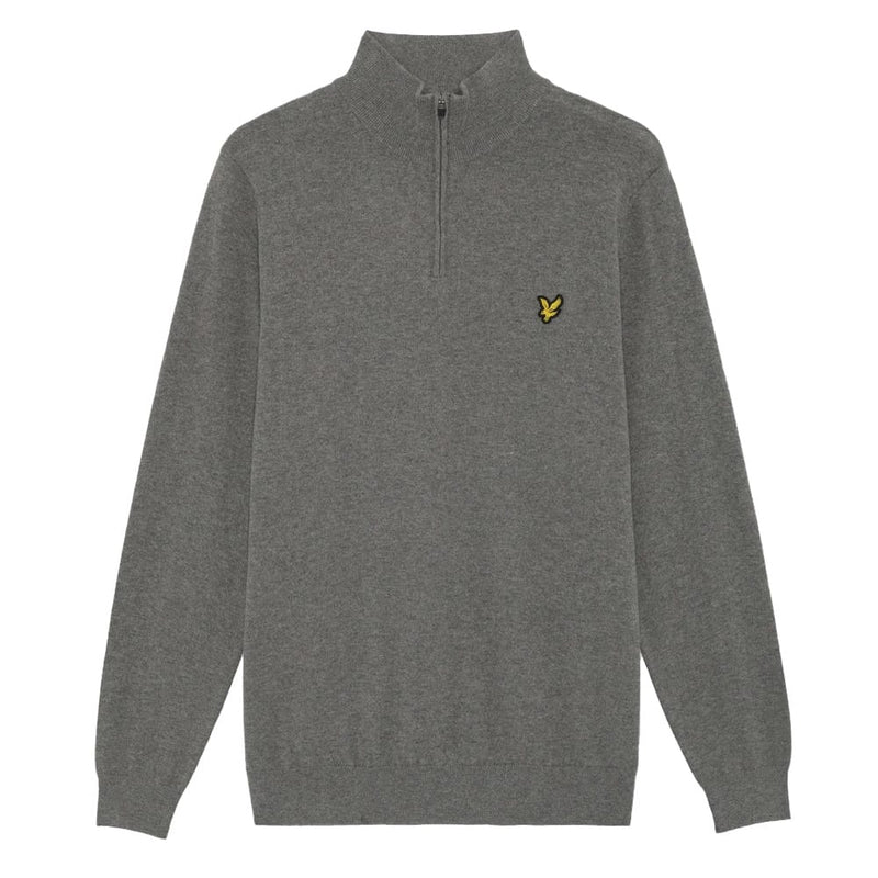 Lyle & Scott Golf Quarter Zip Jumper - Mid Grey Marl