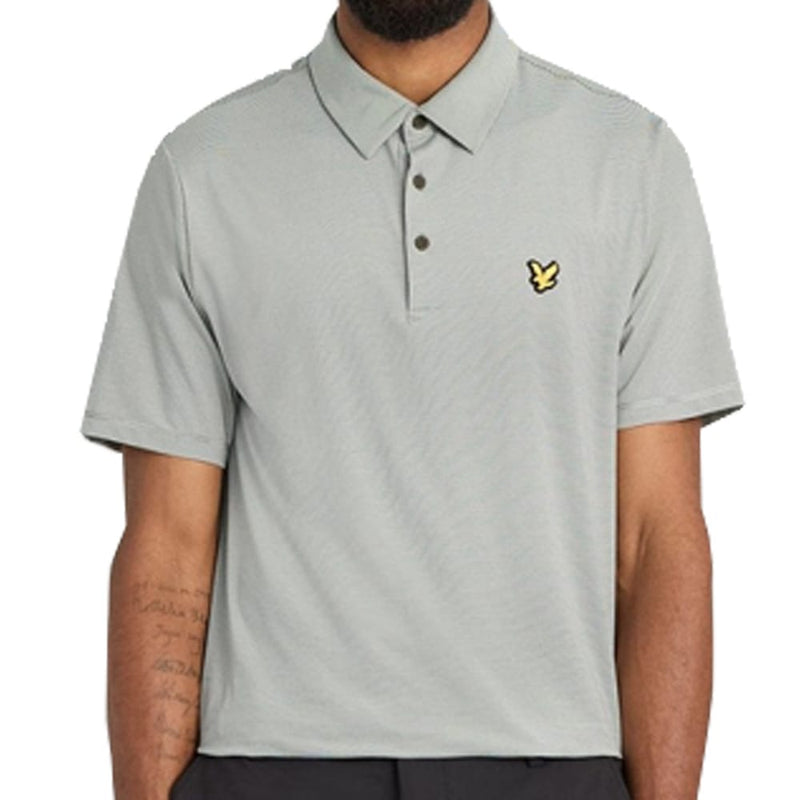 Lyle & Scott Golf Microstripe Polo Shirt - Cactus Green/Soft Grass