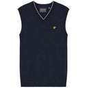 Lyle & Scott Golf V Neck Light Weight Vest - Dark Navy