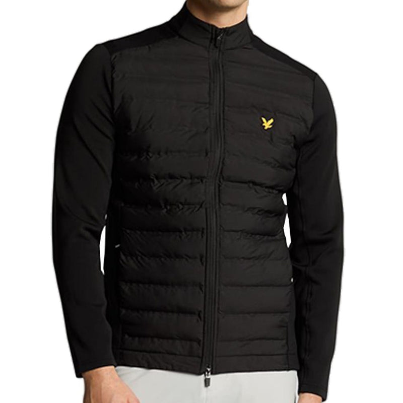 Lyle & Scott Hybrid Quilted Full Zip Golf Jacket - Jet Black