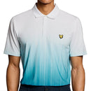 Lyle & Scott Golf Gradient Polo Shirt - Aquamarine Blue