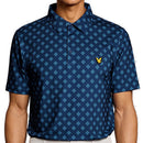 Lyle & Scott Golf Argyle Print Polo Shirt - Navy Peony