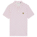 Lyle & Scott Golf Argyle Print Polo Shirt - White