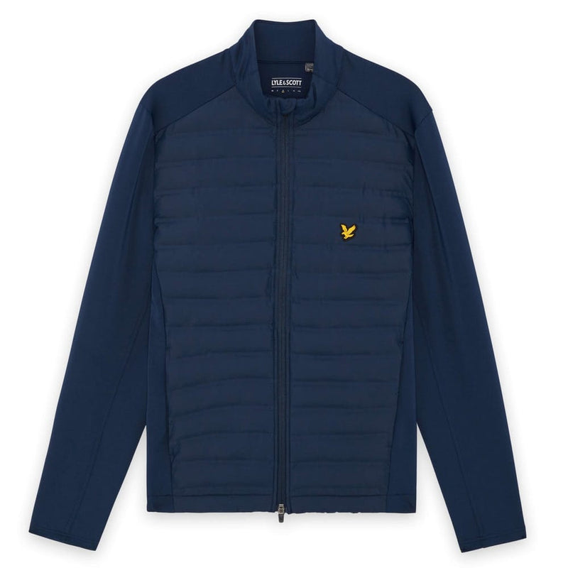 Lyle & Scott Hybrid Quilted Full Zip Golf Jacket - Ryder Blue