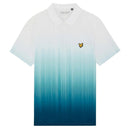Lyle & Scott Golf Gradient Polo Shirt - Aquamarine Blue