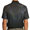 Lyle & Scott Golf Geometric Print Polo Shirt - Jet Black