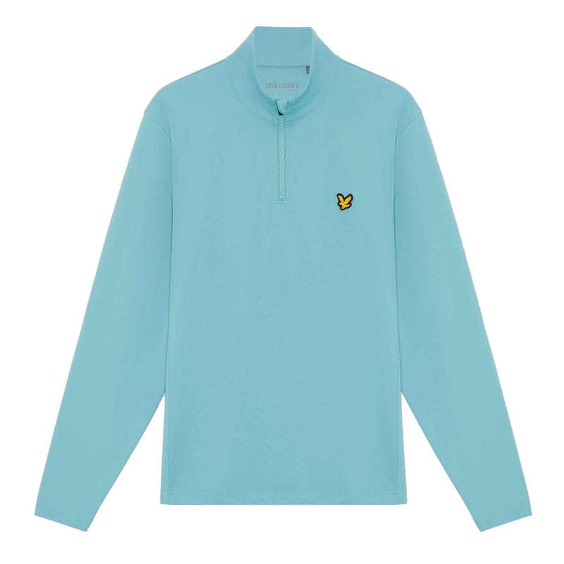 Lyle & Scott Golf Core Quarter Zip Midlayer - Aquamarine Blue