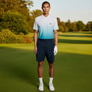 Lyle & Scott Golf Gradient Polo Shirt - Aquamarine Blue