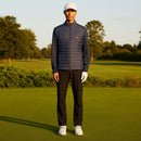 Lyle & Scott Hybrid Quilted Full Zip Golf Jacket - Ryder Blue