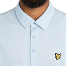 Lyle & Scott Golf Microstripe Polo Shirt - Blue Lagoon/White