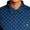 Lyle & Scott Golf Argyle Print Polo Shirt - Navy Peony