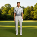 Lyle & Scott Golf Geometric Print Polo Shirt - Ultimate Grey