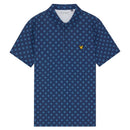 Lyle & Scott Golf Argyle Print Polo Shirt - Navy Peony