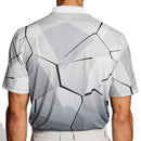 Lyle & Scott Golf Geometric Print Polo Shirt - Ultimate Grey