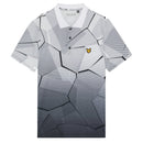 Lyle & Scott Golf Geometric Print Polo Shirt - Ultimate Grey
