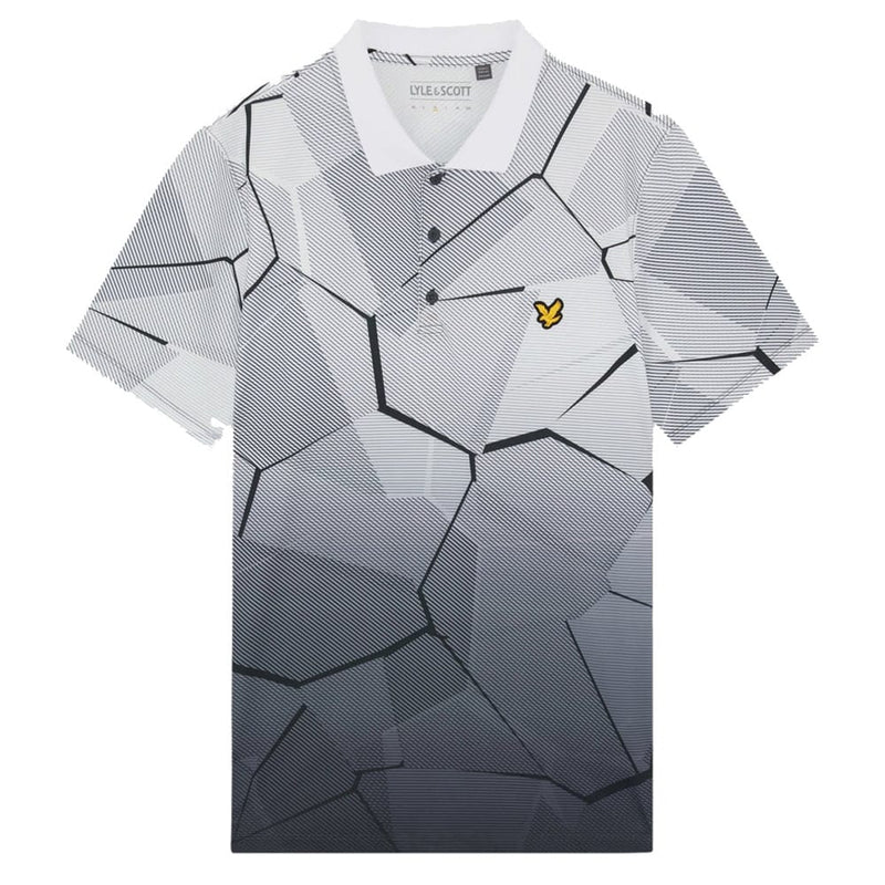 Lyle & Scott Golf Geometric Print Polo Shirt - Ultimate Grey