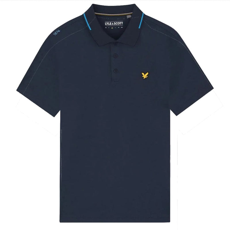 Lyle & Scott Golf 1874 Tipped Tech Polo Shirt - Dark Navy