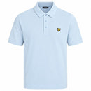 Lyle & Scott Golf Microstripe Polo Shirt - Blue Lagoon/White