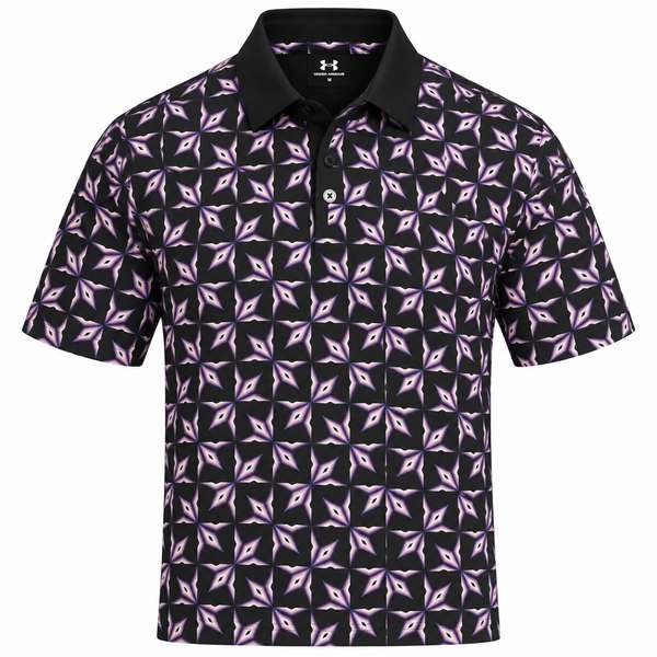 Under Armour ArmourDry Printed Polo Shirt - Black/Posh Pink/White