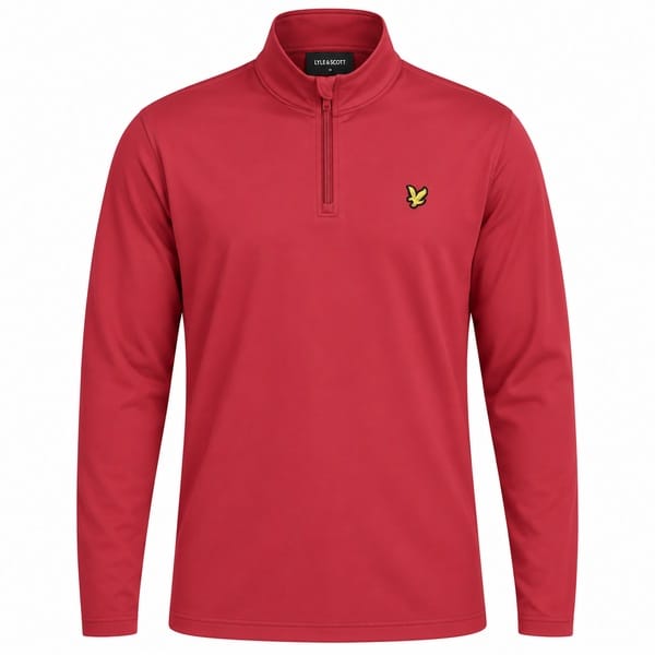 Lyle & Scott Golf Core Quarter Zip Midlayer - Plum