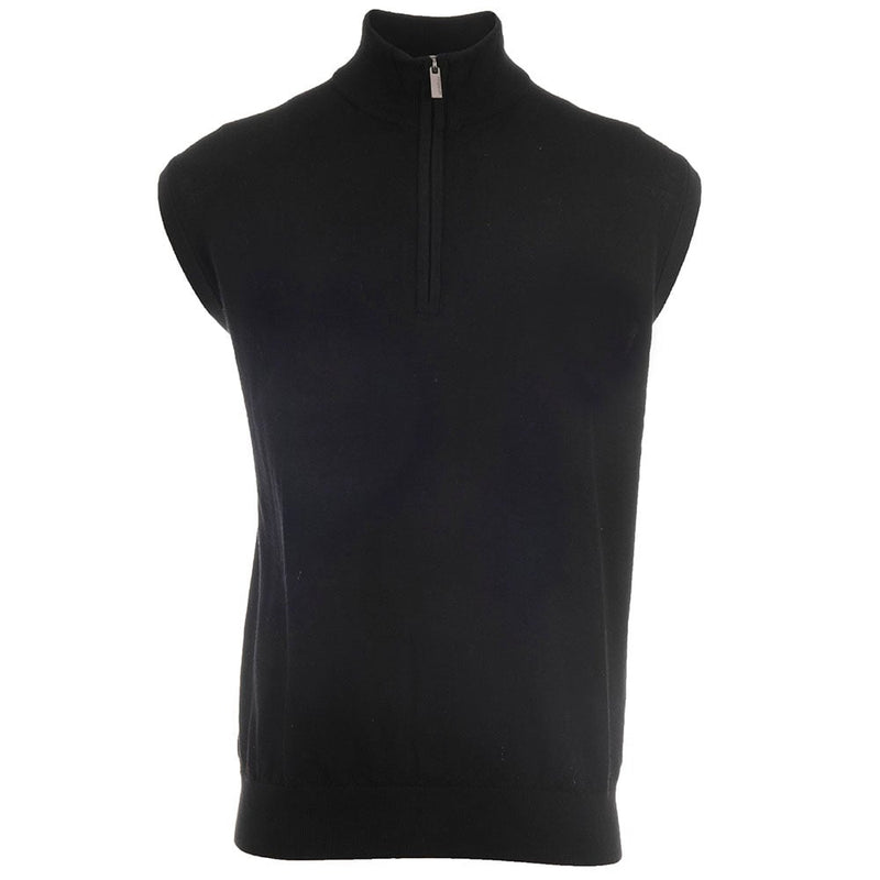 ProQuip Merino 1/2 Zip Sleeveless Slipover - Black