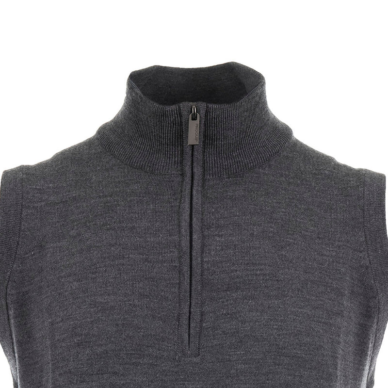 ProQuip Merino 1/2 Zip Sleeveless Slipover - Grey