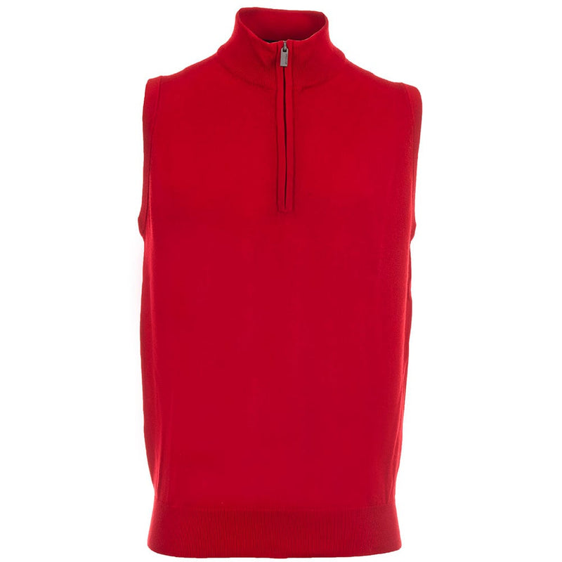 ProQuip Merino 1/2 Zip Sleeveless Slipover - Red