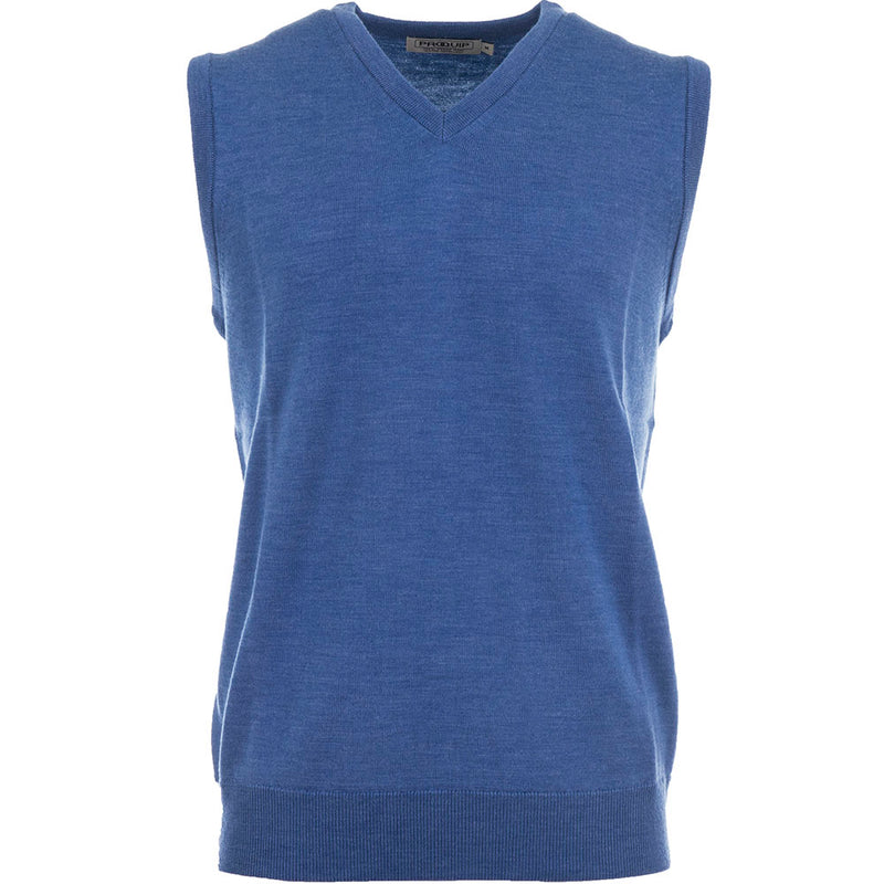 ProQuip Merino V-Neck Sleeveless Slipover - Blue