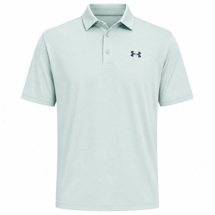Under Armour Playoff Jacquard Polo Shirt - Enamel Blue/Illusion Green/Midnight Navy