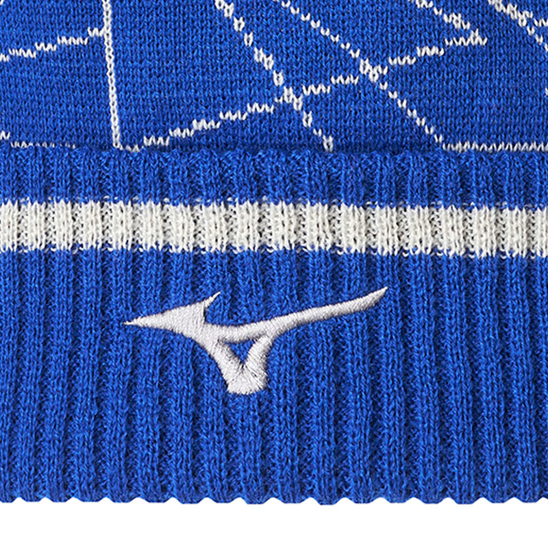Mizuno Breath Thermo Graphic Beanie Hat - Blue