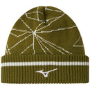 Mizuno Breath Thermo Graphic Beanie Hat - Olive