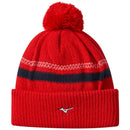 Mizuno Breathe Thermo Knit Pom Pom Beanie - Red