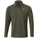 Mizuno Breath Thermo Long Sleeve Polo Shirt - Olive