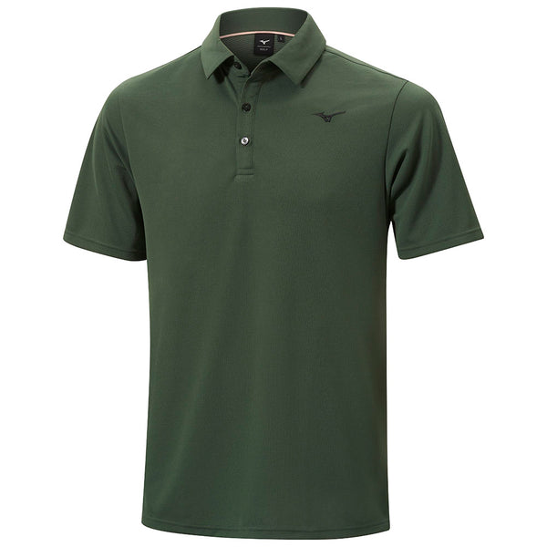 Mizuno Breath Thermo Winter Polo Shirt - Forest Green