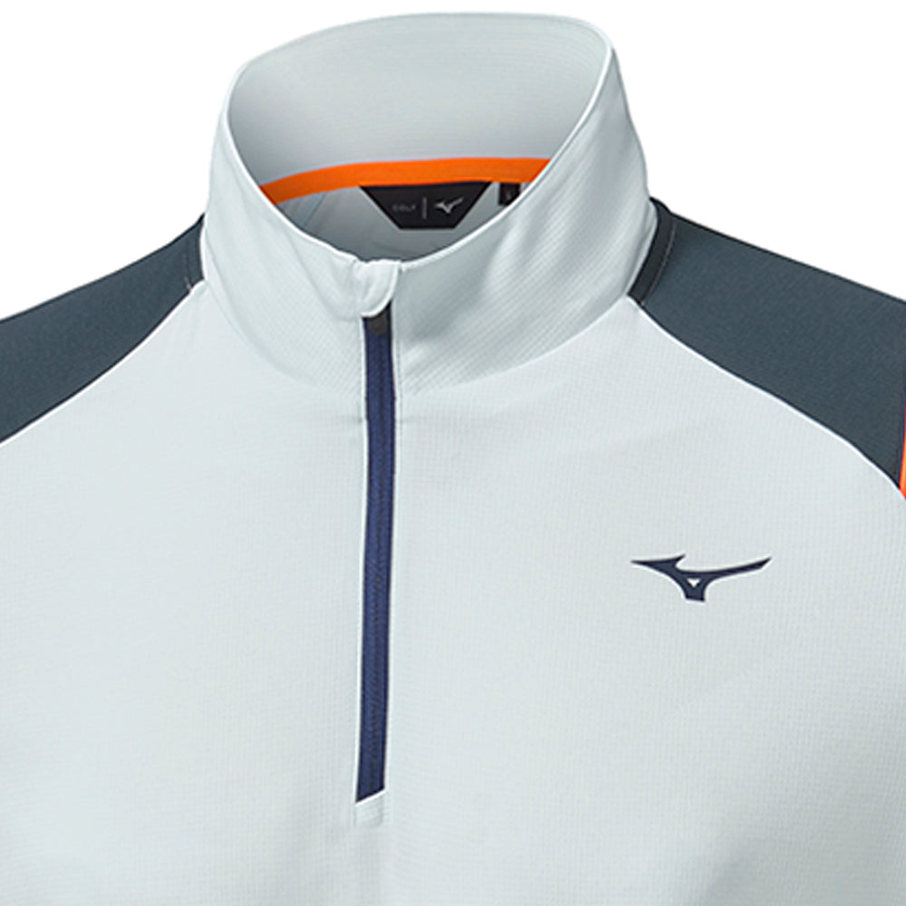 Mizuno Breath Thermo Elite 1 4 Zip Pullover Light Blue